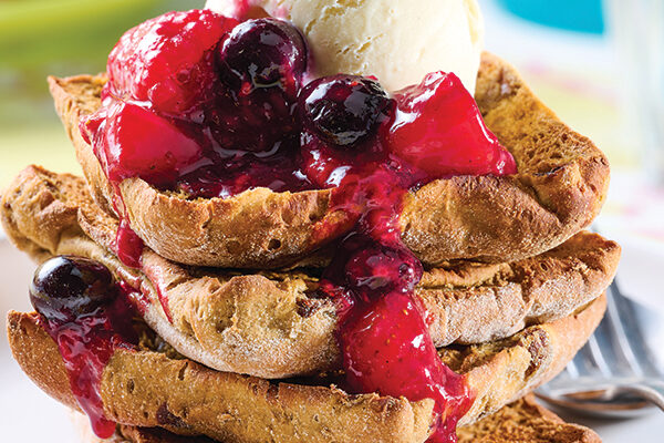Warburtons Gluten Free Fruity Bun Stack with Berry Compote