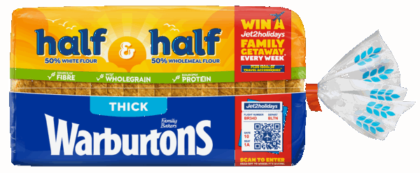 Warburtons Half & Half Thick (800g)